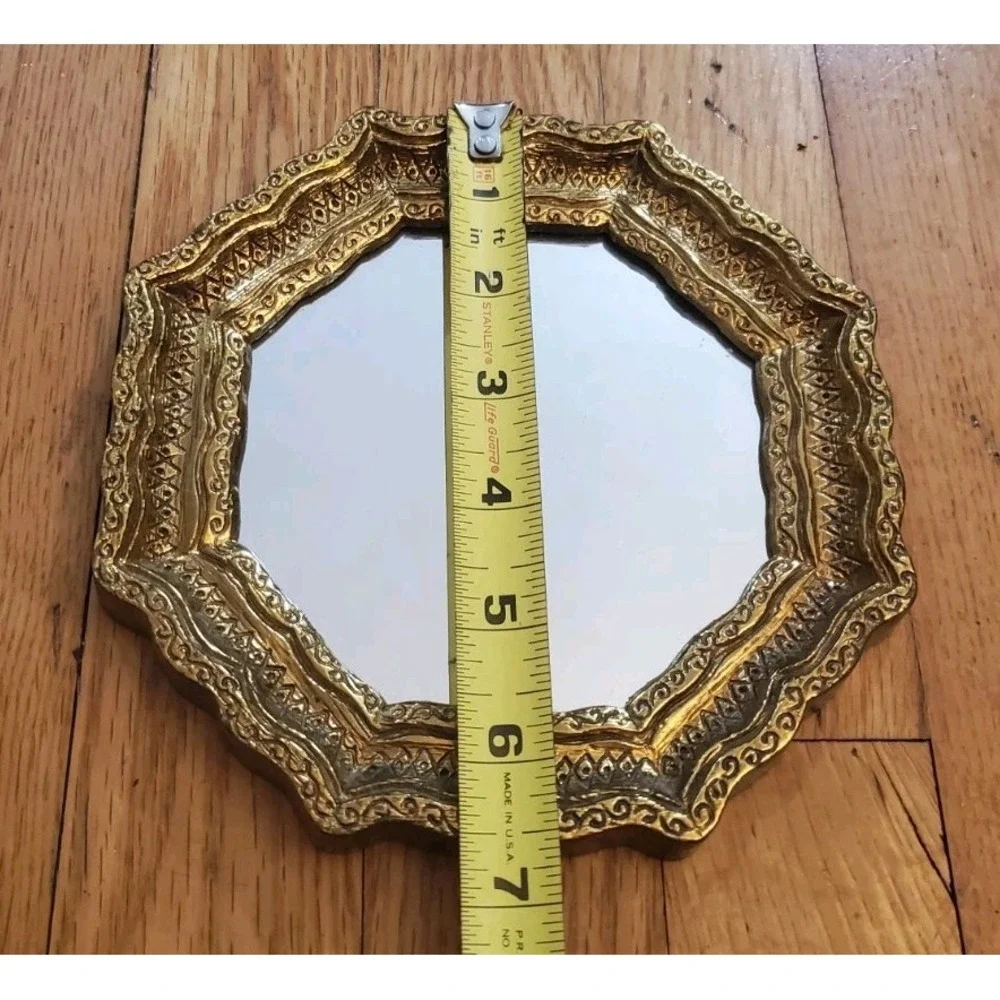 Vintage Hollywood Regency Octagon Home Décor Mirror Burwood Gallery Wall 6.5